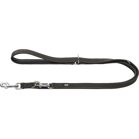 Laisse réglable pour Chien Malta - Couleur : Gris Pierre - en Cuir de Vachette Souple et résistant - Couleur Brillante - Particulièrement maniable - Taille : 13/200 (1/5)