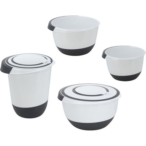 Rührschüssel Set 4 tlg - 1,5 bis 5 Liter - Salatschüssel Kochschüssel Schüsseln
