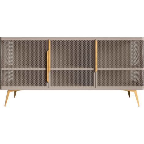 Aparador Camfelo 101, Cachemira, 85x180cm, Número de puertas: 040cm, Aglomerado laminado, Metal