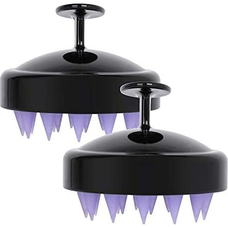 2 brosses de massage exfoliantes en silicone pour cuir chevelu