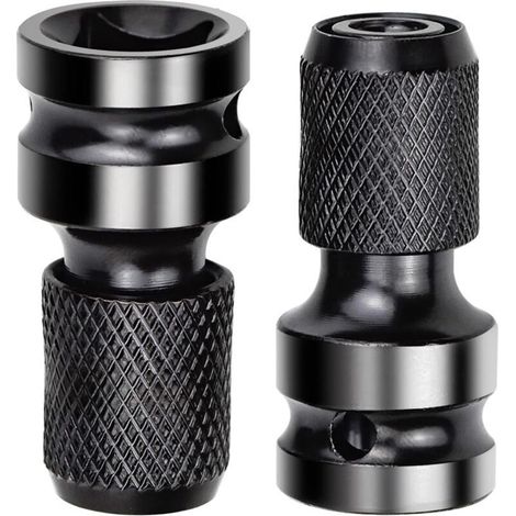 2 Pièces Adaptateurs de ille 1/2" Carré à 1/4" Adaptateur Impact Cle a Choc Convertisseur de Libération Rapide pour Clé à Cliquet Impact et Porte-embout de Tournevis-