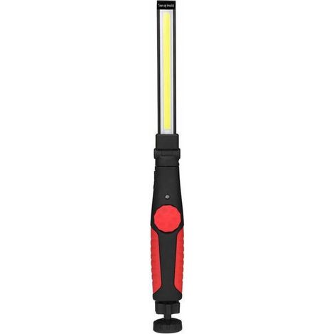 Wiederaufladbare LED-Arbeitsleuchte mit Magnet und USB-Ladeanschluss, Inspektionsleuchte für Werkstatt, Haushalt, Camping, Wandern (Rot)