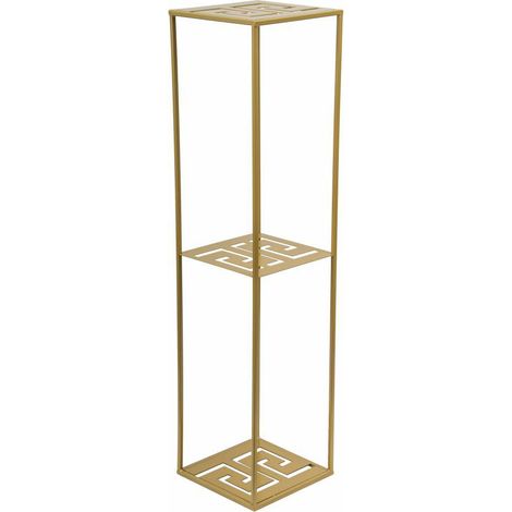 Supporto per fiori moderno da terra, 100 cm, color oro.