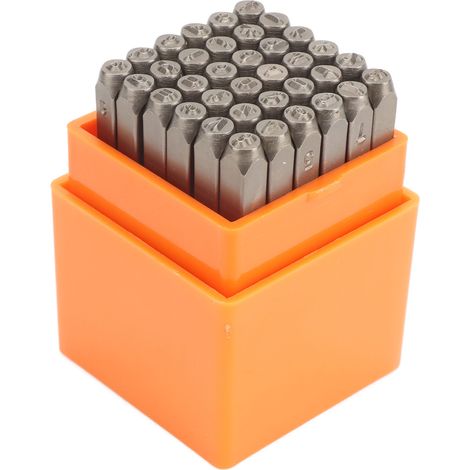 36 Tampons en Métal Lettres Chiffres 1.2 Pouces, Kit Gravure Acier Haute Dureté pour Cuir, Bois, Métal et Projets DIY (1/5)
