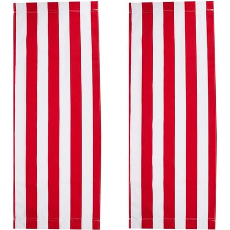 Lot de 2 Toile de Chilienne Chaise de Plage,115x43cm,Sling Remplacement Toile de Transat pour Chaises Longues Pliantes Bain de Soleil,en Extérieur,l’été,Jardin,Cour,Rayures Rouges Blanches (1/5)