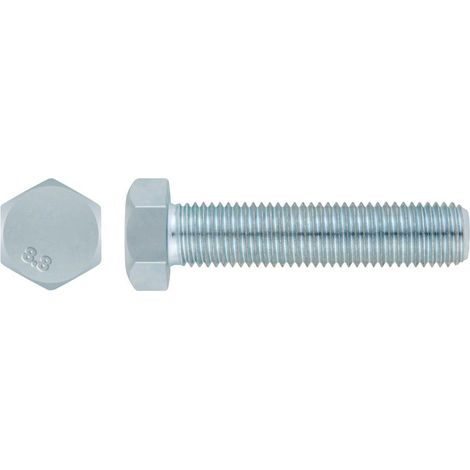 CHAVESBAO tornillo hexagonal din 933 8.8 zinc. 8x50 , Tornillo hexagonal con rosca DIN 933 8,8 zincado Calidad 8,8 Equivalencia ISO 4017 Recubrimiento zincado Sujec