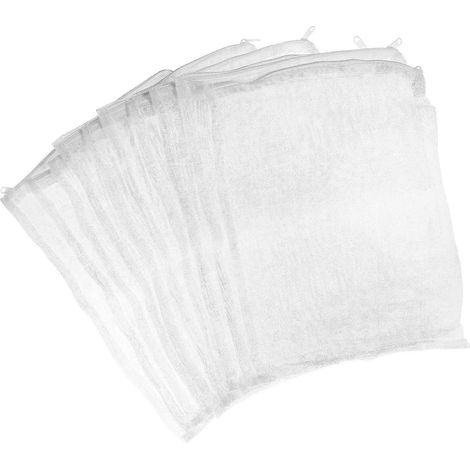 UEETEK Lot de 10 sacs filtrants en nylon à fermeture éclair de 2535 cm, adaptés aux aquariums, jardins et bassins. (1/4)