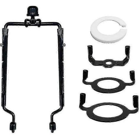 Kit de support d'abat-jour réglable de 7 pouces pour douille E14, E26 et E27, noir (1/5)
