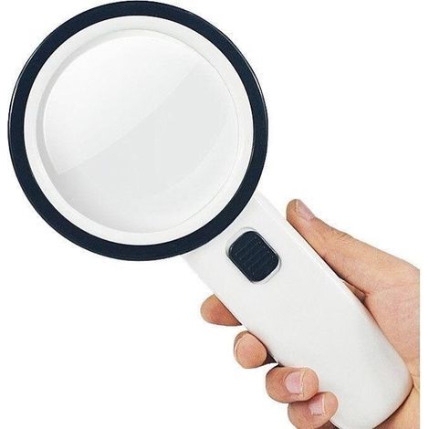 30X Magnifier with LED Light, Handheld Illuminated Magnifier for Close Work, Reading, Inspection, Coins, Jewelry (1/5)