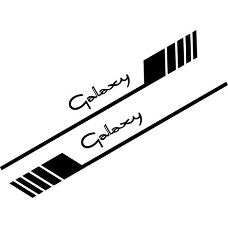 (Jaune brillant - Pour GALAxY) Compatible avec les accessoires Ford T - Autocollant latéral de portière de voiture (1/5)