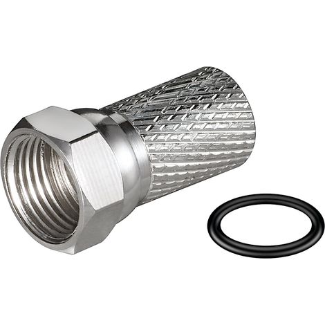 F-Stecker, 6,7 mm, Aufdrehmontage, mit Dichtungsring (1/2)
