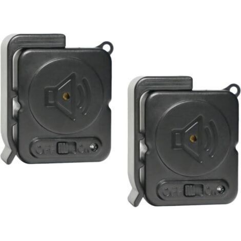 Alarme de poignée de porte (lot de 2), capteur de vibrations 120 dB, détecte l'ouverture des portes et fenêtres, alarme antivol pour la sécurité de la maison (noir) (1/4)