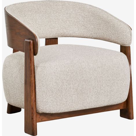 Set di 2 poltrone in legno di rovere rivestite Olea SKLUM
