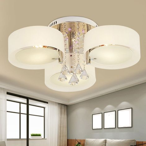 BLINGBLINGS LED Kristall Einbau-Deckenleuchte, moderne runde RGB Kristall-Deckenlampe E27 mit Fernbedienung, Pendelleuchte, für Wohnzimmer, Esszimmer, Schlafzimmer, tolle Qualität