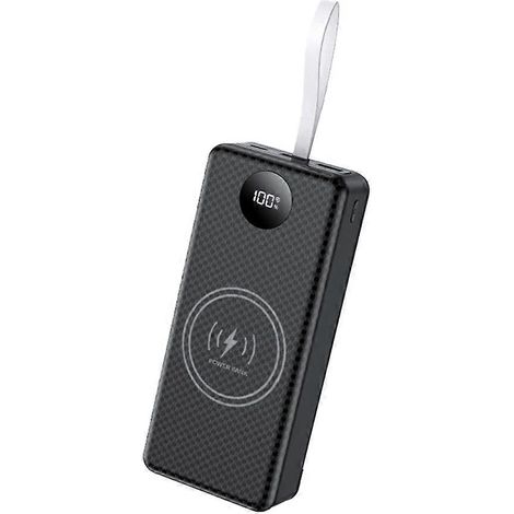 Boîtier pour batterie externe 16x18650, 20 000 mAh, charge rapide 22,5 W + 15 W sans fil, avec support et éclairage LED. (1/5)