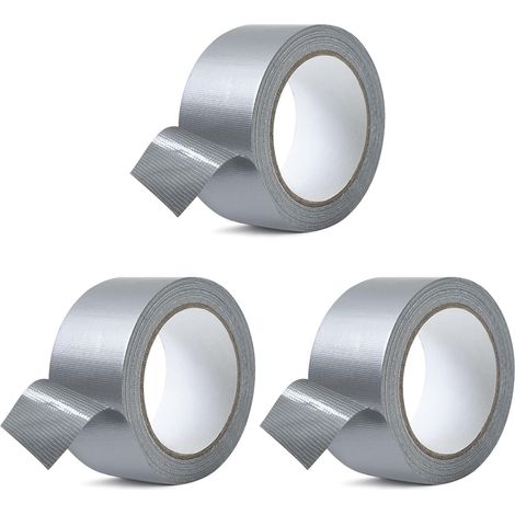 Lot de 3 rubans adhésifs en aluminium, 20 cm x 5 cm, imperméables et résistants à la chaleur, pour pare-vapeur, sous-toiture et étanchéité, pour collage étanche au vent et à l'air (1/5)