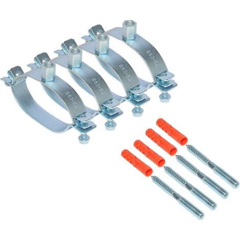 4x Armaflex Bügelschelle mit Dübel und Stockschraube für DuoSolar VA Wellrohr DN16 SCH-DN16-FEF14