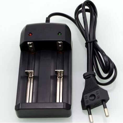 Lithium-Batterieladegerät - Dual-Batterieladegerät kompatibel mit 26650 22650 18650 18350 17500 16340 14500 10440 1001-0050 und AA/AAA Universelles Dual-Slot-Ladegerät für NI-MH-Batterien (1/5)