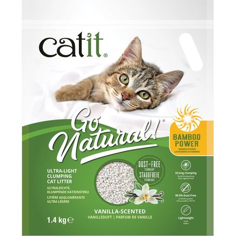 Arena Aglomerante Ultraligera para Gatos de Bambú Catit Go Natural