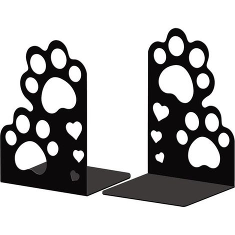 Sujetalibros con forma de patita de gato, diseño moderno, decorativos para oficina, cocina, estantería y biblioteca, 1 par. (1/4)
