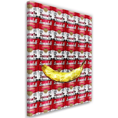 Tableau xxl pop art image décor pots de soupe rouge - 50 x 70 cm