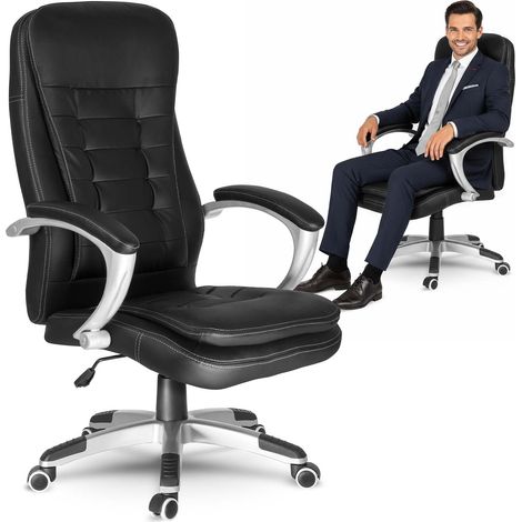 Sedia da ufficio ergonomica nera con altezza regolabile