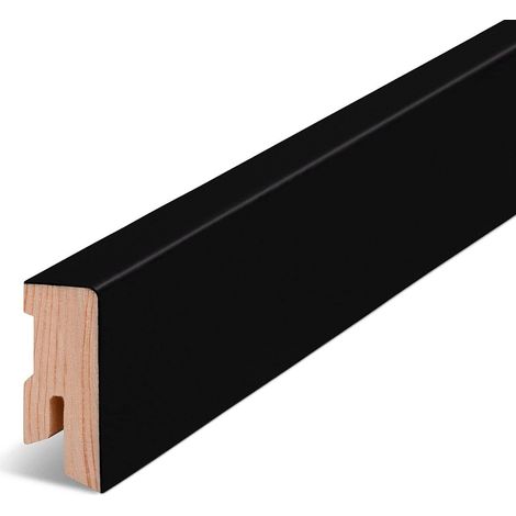 KGM Sockelleiste Modern schwarz foliert furniert 16x40mm 2,4m
