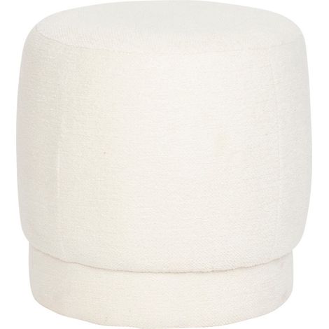 Puff rizado blanco Amea D39cm - Atmosphera créateur d'intérieur (1/4)
