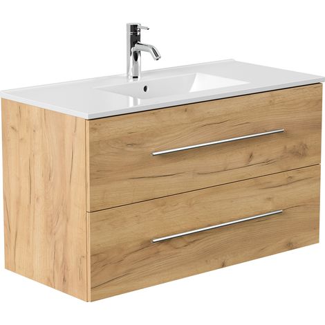 Badmöbel Firenze 100 SoftClose eiche gold
