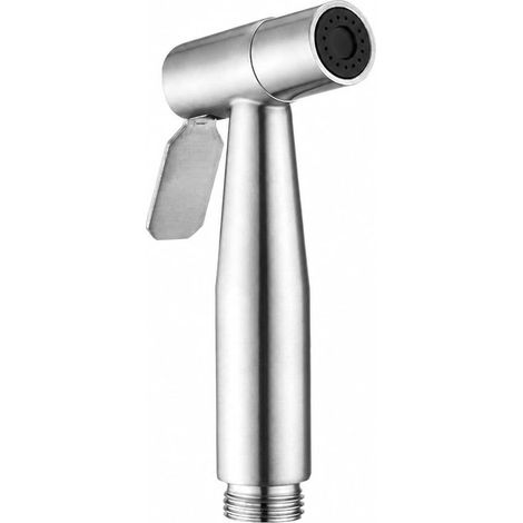 Douchette WC en Acier Inoxydable, Pulvérisateur de Bidet pour Toilettes, Argenté, Portable, Résistant à la Rouille, Montage Simple pour Salle de Bain et Camping (1/5)