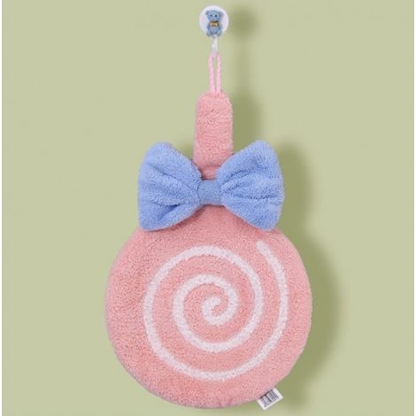 Schnelltrocknendes Handtuch an einer Schnur – Lollipop-Muster mit Schleife REC57WZ1