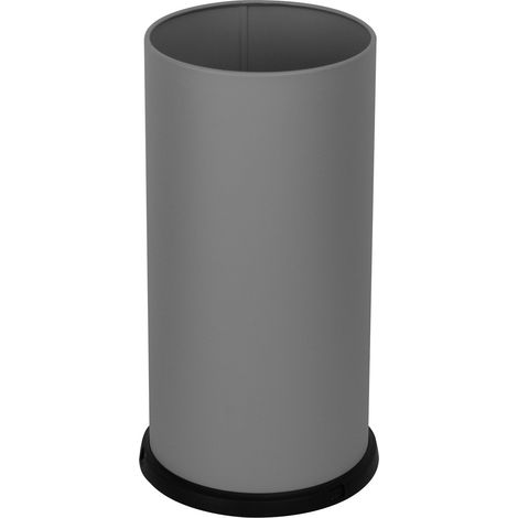 Portaombrelli in Acciaio Verniciato Ø24xh49 cm Con Vaschetta Raccogli Goccia Grigio (1/2)