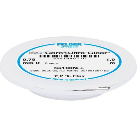 Felder ISO-Core Ultra-Clear fil à souder argenté 0,75 mm (1/2)