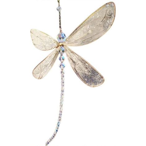 Attrape-soleil en cristal libellule suspendu attrape-soleil en cristal pour décor de voiture de mariage de jardin (1/5)