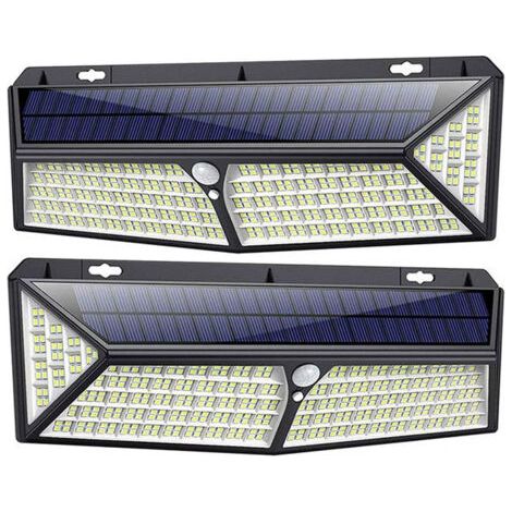 Lampe solaire d'extérieur, [288 LED ultra-lumineuses - 2500 lumens] Lampe murale de sécurité sans fil étanche avec détecteur de mouvement pour jardin (1/5)