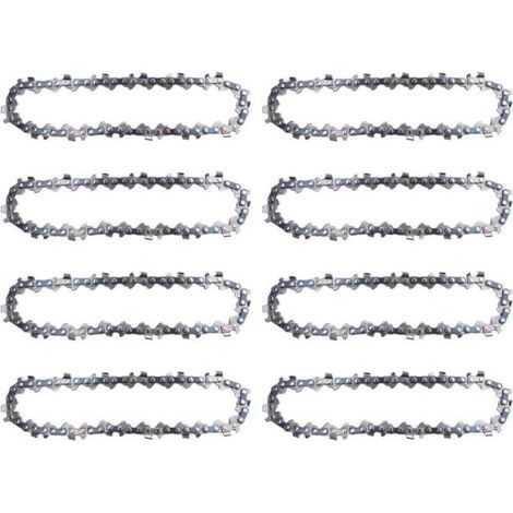 8 Pièces Chaîne Tronçonneuse 4 Pouces Acier pour Scie Élagueuse Électrique Accessoire Jardin Remplacement