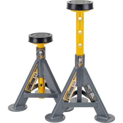 WINNTEC 3 Ton Low-Profile Pin Jack Stands - L28 x W25.5 x H30 cm