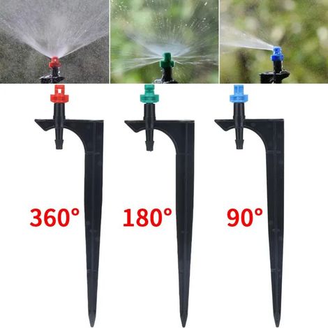 (A-30PCS) Buse de brumisation de 13 cm avec piquet pour tuyau de 6,35 mm (1/4") - Arroseur de jardin à goutte-à-goutte - Pulvérisateur agricole (1/4)