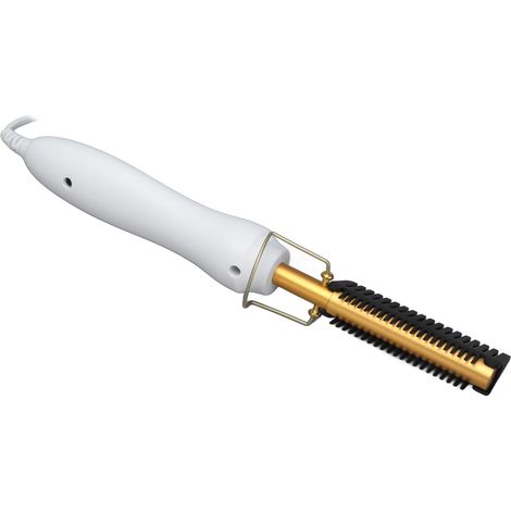 Peigne chauffant électrique sûr, fiable, pratique et double tension, chauffe rapide, idéal comme cadeau (prise UE). (1/5)