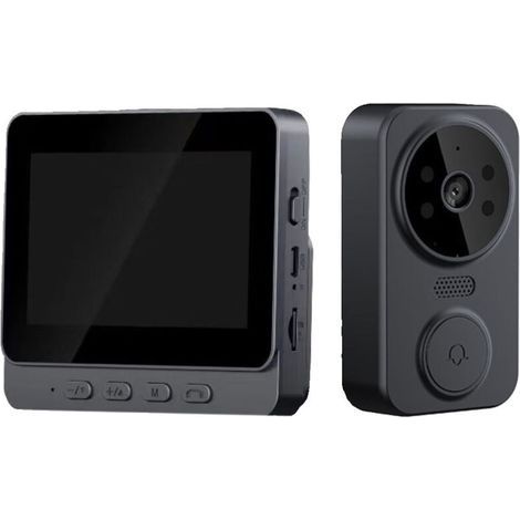 Caméra Judas pour Porte d'appartement, écran LCD HD de 4,3 Pouces, Sonnette Visuelle Grand Angle de 170 Degrés, Visionneuse de Porte Numérique, Caméra de Sonnette Vidéo (1/4)