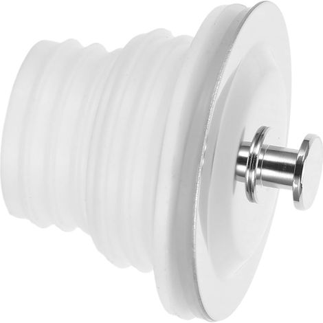 Bonde de lavabo, inox/caoutchouc, pour vasque et salle d'eau (1/5)
