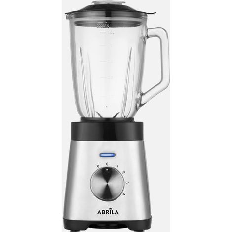 Batidora de vaso saeta acero/negro 1000w 4vel+pulso 4hojas ac.inox.1,5l jarra cristal protecc.sobrecalentamiento 40x19x18cm