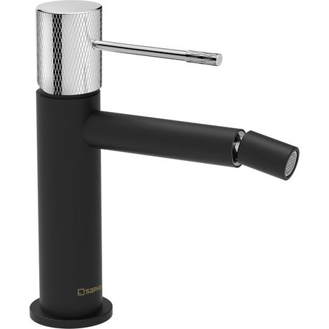 Sapho Solaris - Mitigeur de bidet, noir mat/chrome WD003BC