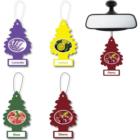 4 Piece Car Air Freshener, Fragrance Tree Car Interior Fragrance Diffuser Durable Fragrances, Car Air Fresheners, Hanging Air Freshener for Home, Office, Cabinet, Pack A (1/5)