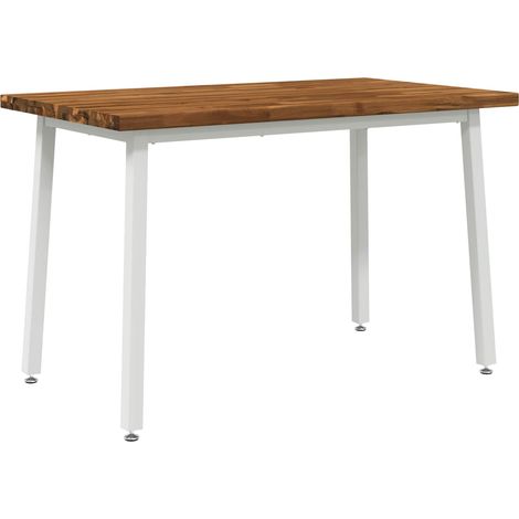 Square Dining Table 120 x 70 x 75 cm Solid Acacia Wood vidaXL