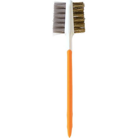 Brosse de nettoyage cuisine sans marque modèle universel brosse métallique cuivrée avec grattoir intégré pour plaques et hottes anti-graisse (1/5)