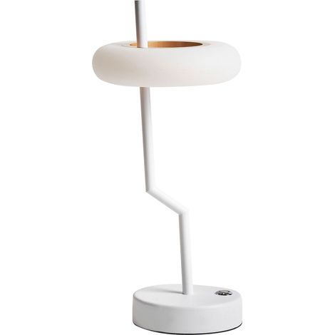 Kabellose LED Tischlampe ALVIELA mit Dimmer Metall Weiß