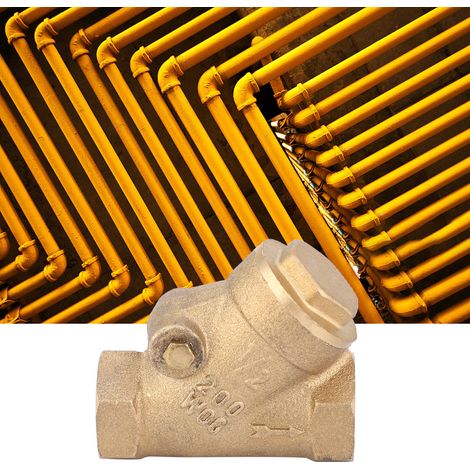 Rückschlagventil aus Messing mit NPT-1/2-Zoll-Gewinde, Y-Typ, Einwegventil, 1,6 MPa, für Wasser und Gas (1/5)