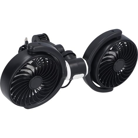 Ventilateurs USB auto rafraîchissants à double tête silencieux repose-tête arrière banquette conduite (1/5)