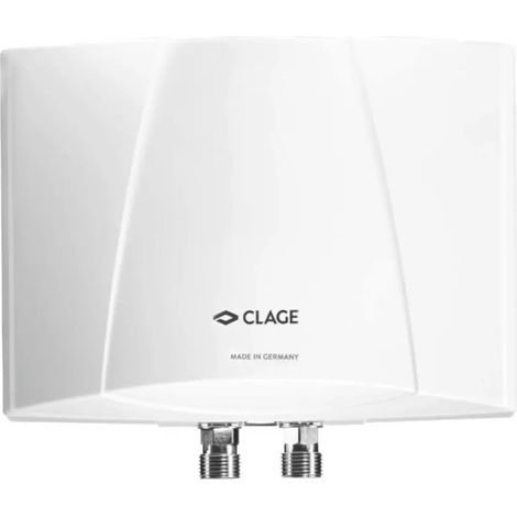 CLAGE M7-O, Calentador instantáneo eléctrico pequeño, hidráulico, 6.5 kW / 400 V, para montaje sobre encimera, diseño sin presión, 1500-17117